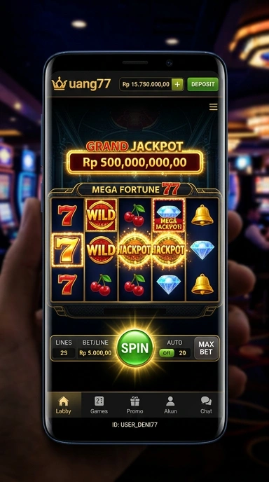 Cuplikan layar menu unduhan uang77 untuk perangkat Android